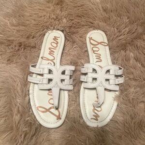 Sam Edelman White Slide Sandals